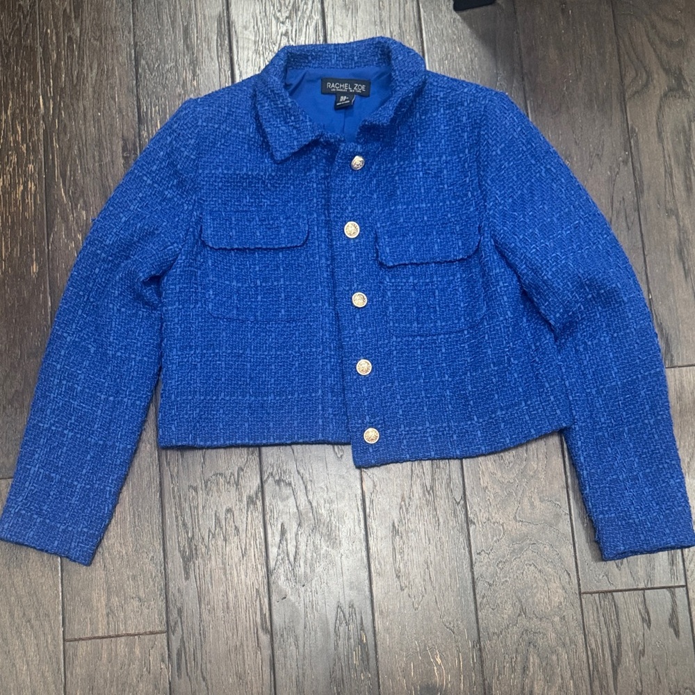 Rachel Zoe Royal Blue Textured Blazer